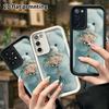 Phone Case: 2D Flat Samsung Galaxy A34 A35 M05 M06 S20 S22 S21 FE Plus 5G Protective Case, Bear Holding Flowers, Perfect Christmas and Halloween Holid
