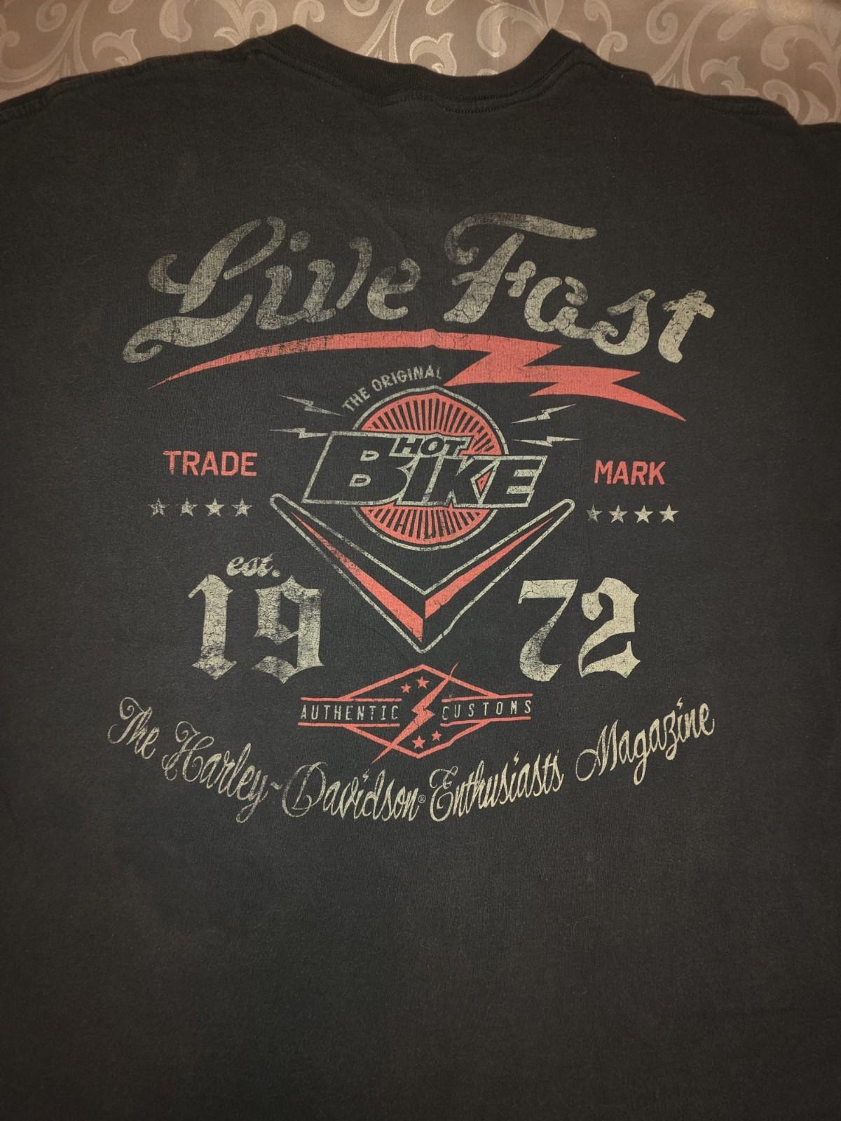 Vintage Y2K Fader Hot Bike Magazine Harley Davidson Tshirt 3XL Biker Motorcycle Unisex T-Shirt XXL