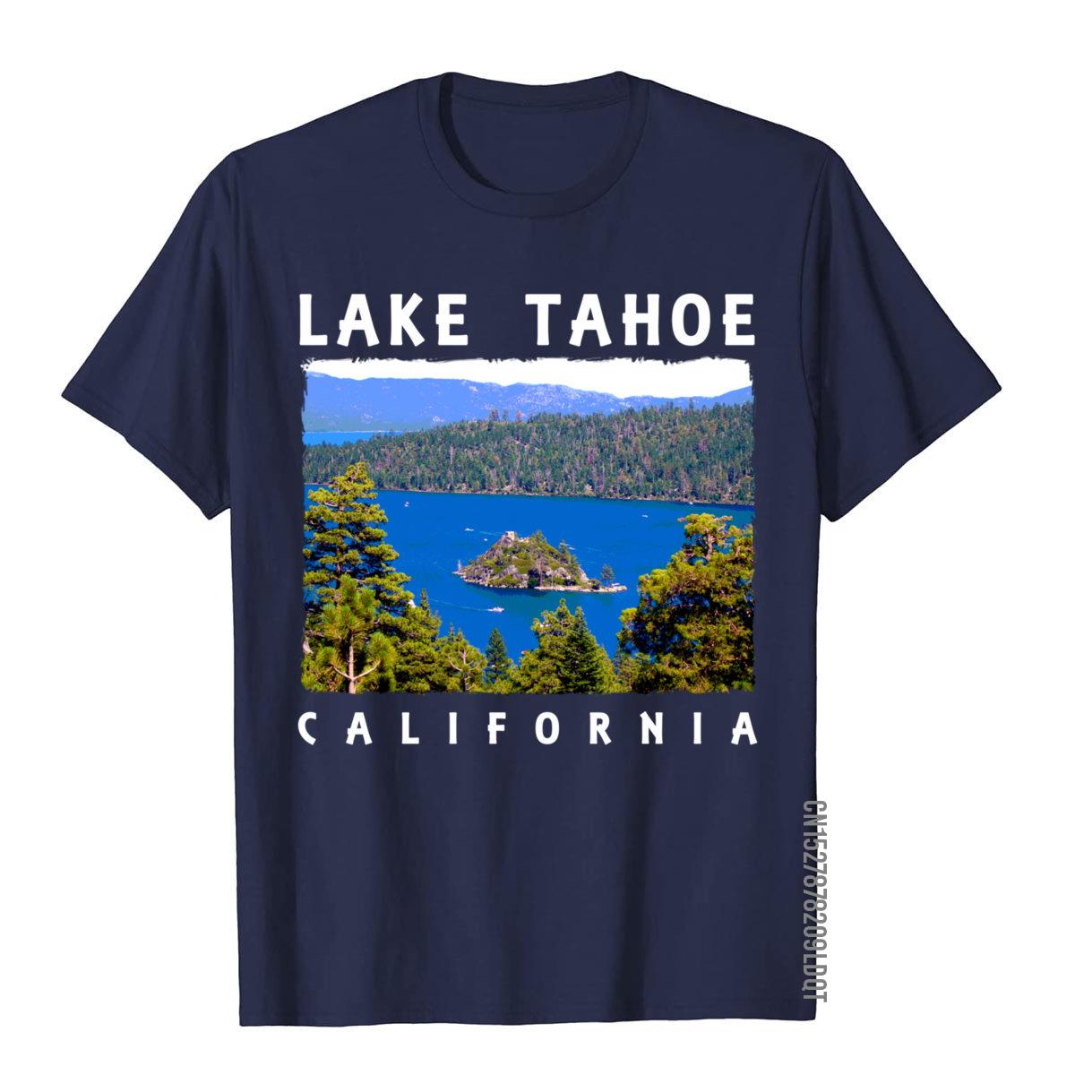 

Lake Tahoe California Emerald Bay Sweatshirt New Design Unique T Shirt Cotton Male Tops Tees Hip Hop S