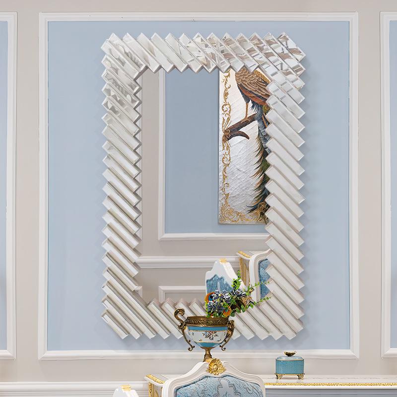 New European and American Light Luxury Style Bathroom Toilet Half-length Mirror Porch Dressing Table Glass Large Hanging Mirrors