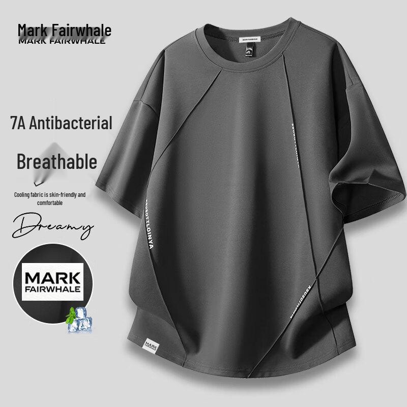 

MARK FAIRWHALE Men s Ice Silk Breathable Short-Sleeve T-Shirt M