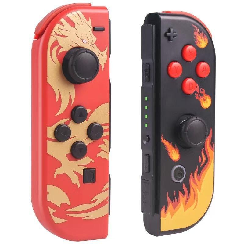 Controller Bluetooth JoyCon per NS Switch con impugnature sinistra/destra, funzione di attivazione remota e cinturino da polso