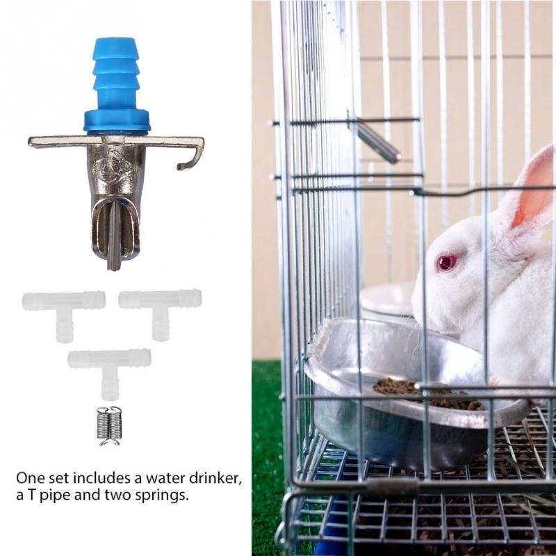 5 Sets Brass Automatic Rabbit Waterer Watering Feeder Drinker Bunny Nipple