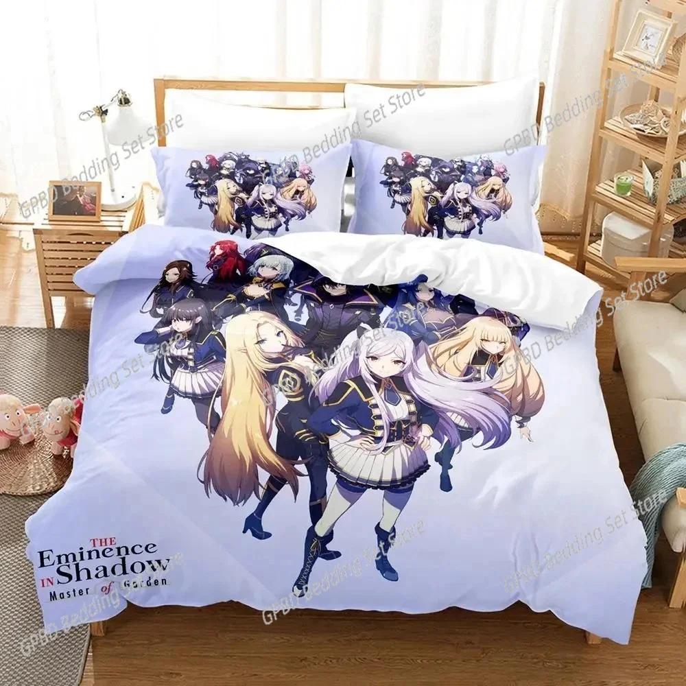 Anime Eminence In Shadow Beding Set 3D Printed Suitable for Bedrom Soft Duvet Cover Set With Pilowcases Children Kids Home Textile