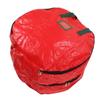 24 Inch Christmas Wreath Storage Bag Double Layer Waterproof Dustproof Red Holiday Wreath Container