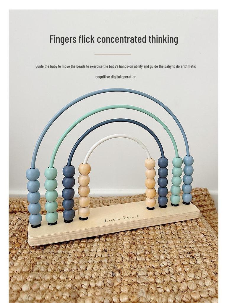 Colorful Four-Row Abacus for Early Math Learning and Teaching Aids