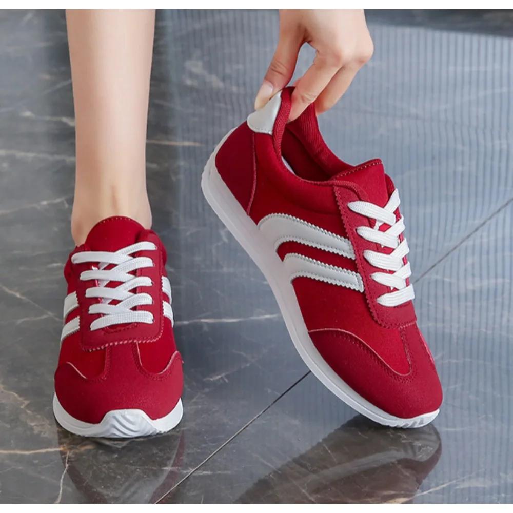 Ladies Shoes Front Lace-Up Women'S Vulcanize Shoes Fashion Color Matching High Quality Plus Size Ladies Casual Shoes 35-43