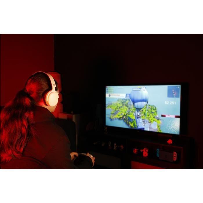 Casque gamer - KONIX - Circum-aural filaire Nexus - Nintendo Switch 2 - Haut-parleurs 40 mm - Micro - Jack 3.5 mm - Blanc