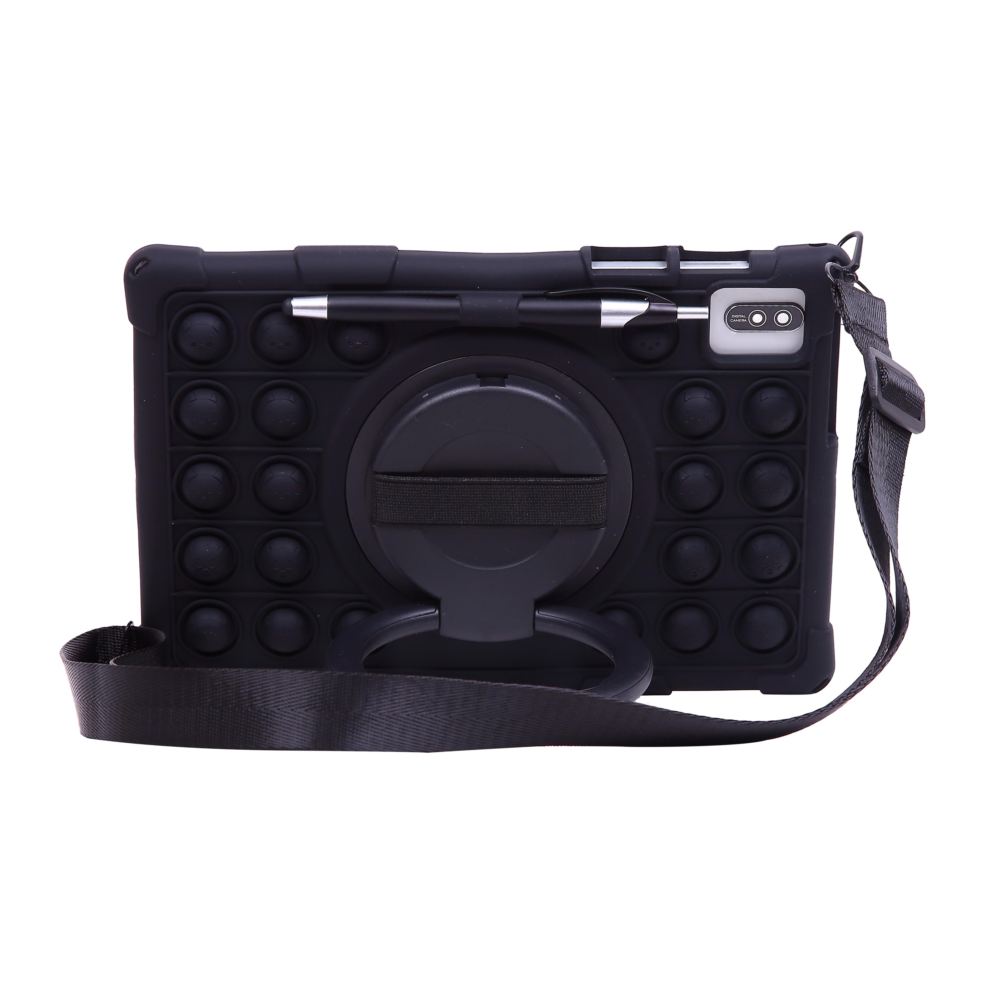 Étui pour Samsung Galaxy Tab S6 T720 S5E T860 10.5  Coque en Silicone à Bulles pour S6 lite P610 A7 T500 10.4 avec Sangle d'Épaule & Stylo Tab S6lite 10.4 P610 noir