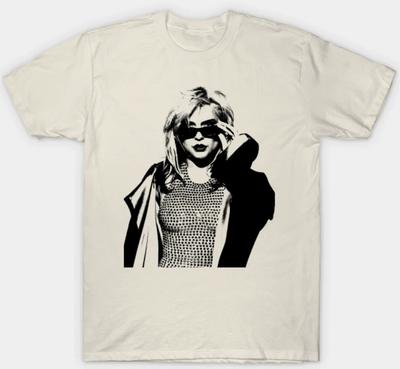 Blondie Band Rock Americana T-shirt a Maniche Corte Uomo Unisex S-3XL Beige Fan art