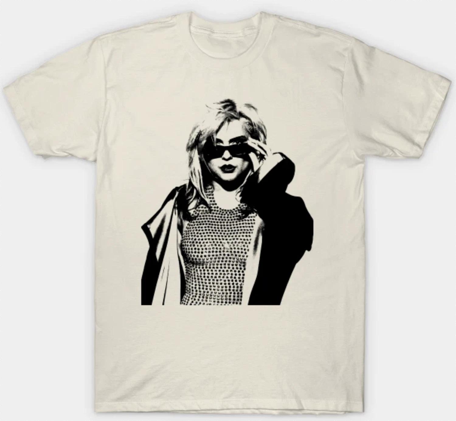 Blondie American Rock Band Short Sleeve T shirt Mens Unisex S-3XL Beige Fan art 2XL