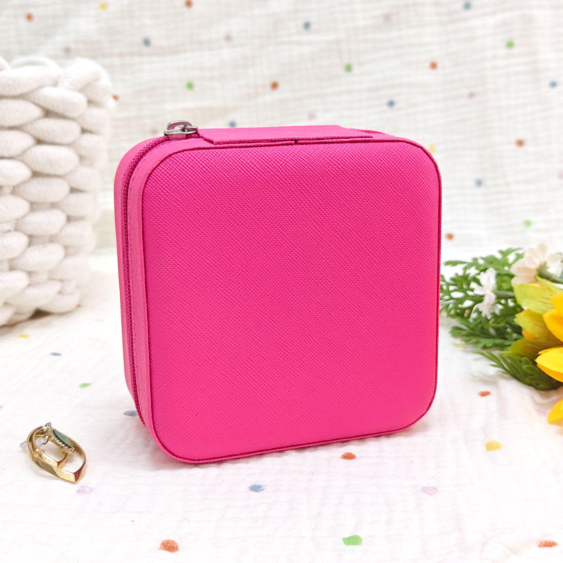 Korean Style Waterproof Leather Jewelry Storage Box - Dustproof, Portable, for Rings & Necklaces Jewelry Box