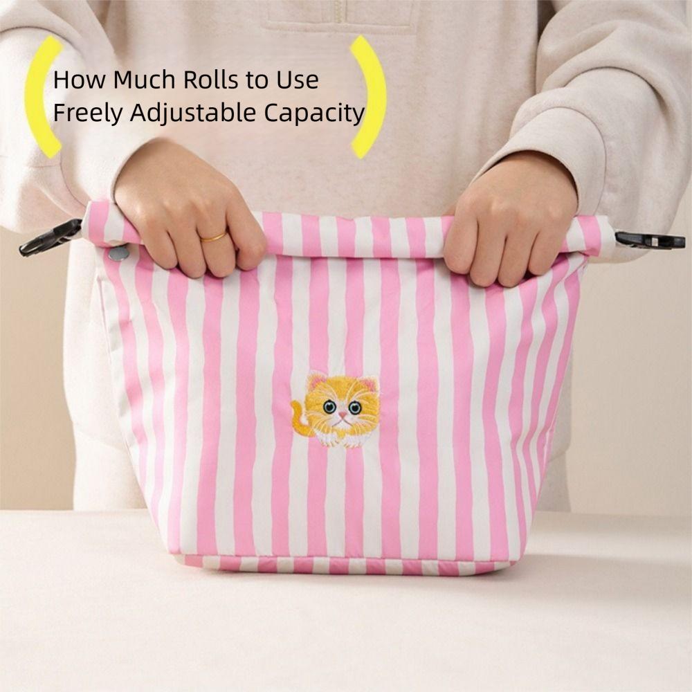 Insulated Thermal Cooler Box Cat Print Thermal Lunch Pouch Fashion Food Storage Handbags Outdoor