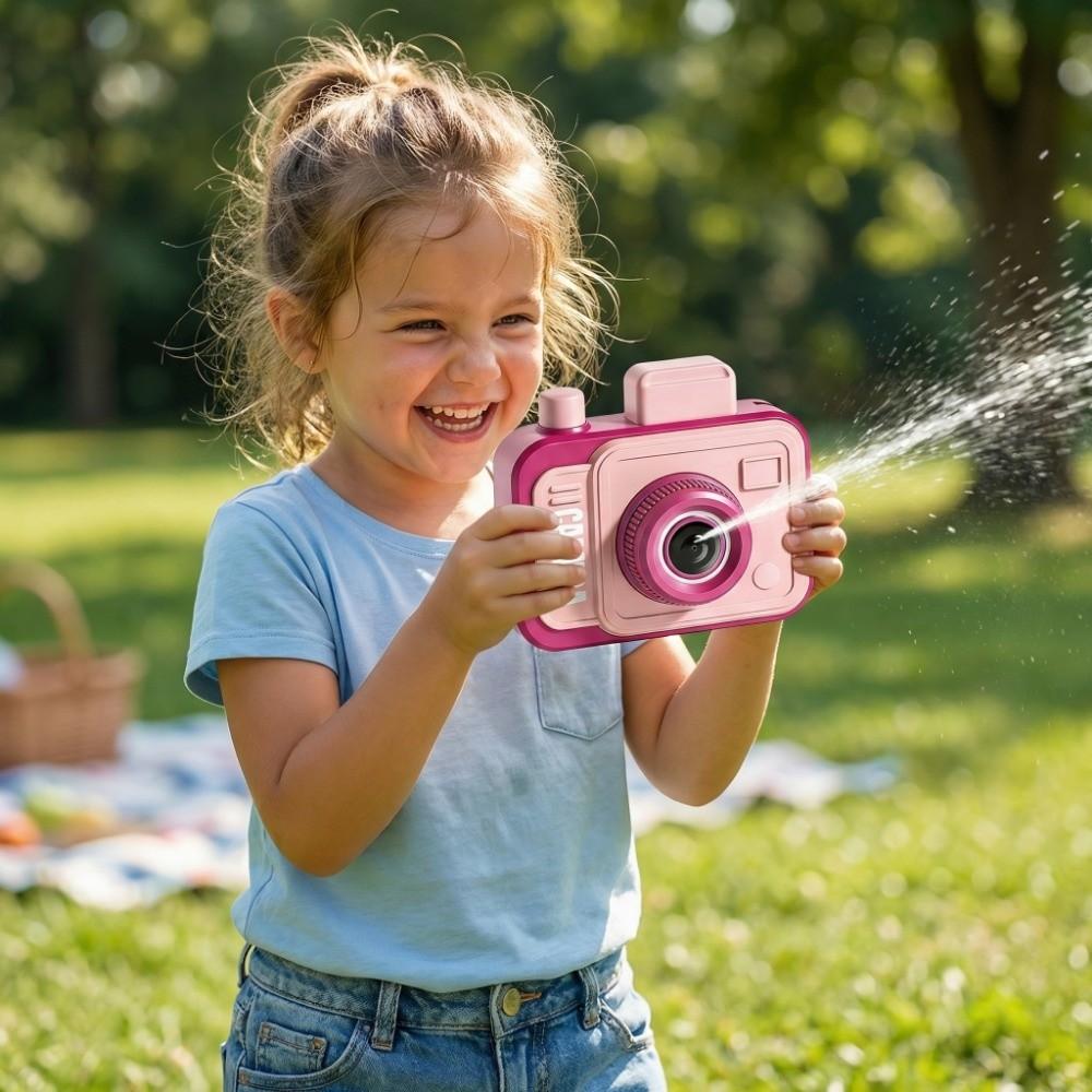 Double-sided Camera Water Blaster Front & Rear Nozzles Squirt Toy Prank Water Toy Outdoor Play