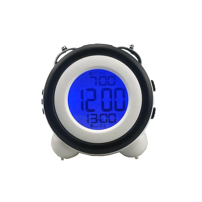 Creative high volume simple three-dimensional LED alarm clock silent luminous electronic clock double ring two sets of alarm clock 0705