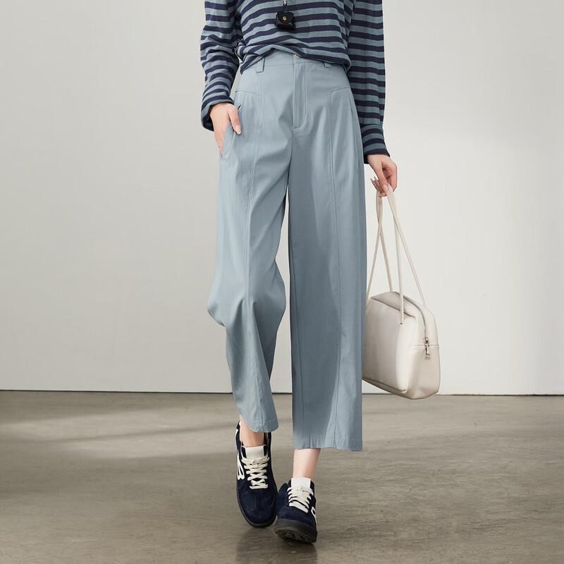 SOFSIL 2026 Spring High-Waist Wide-Leg Pants 27