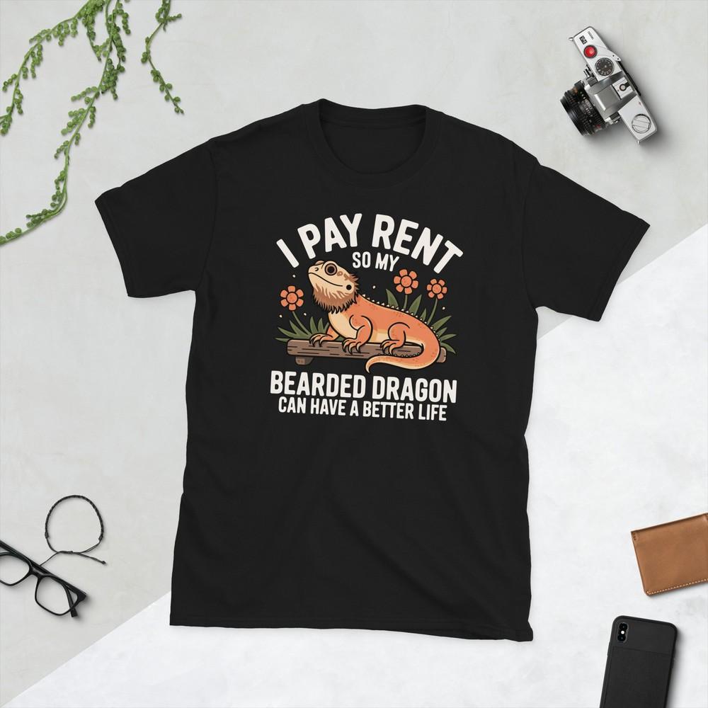 Bearded Dragon Shirt Pet Lover Lizard Pet Reptile Unisex T-Shirt S