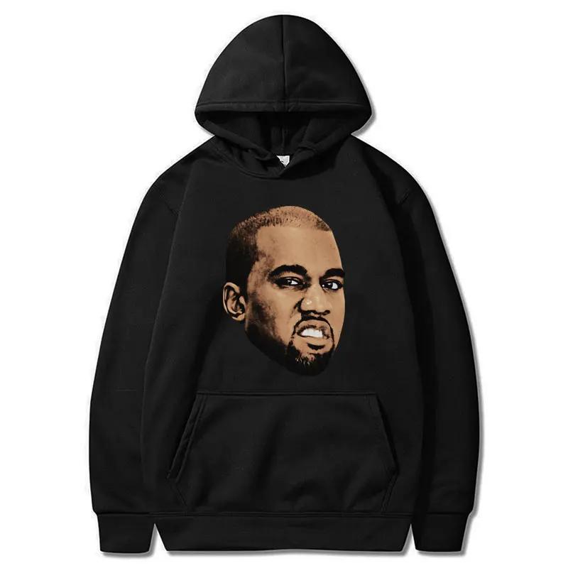 Rapper Kanye West Vintage Style Hoodie Men Women Hip Hop Gothic Sportwear Casual Oversized Cool Warm Sweatshirt Male Streetwear