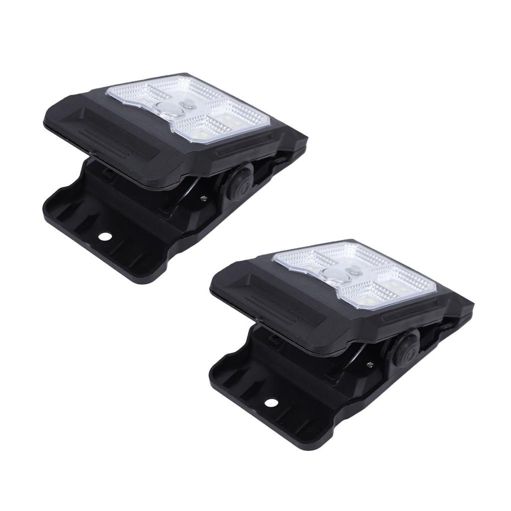 2pcs Solar Clip Light Motion Sensor 3 Lighting Modes Water Proof Clip On LED Solar Light for Garden