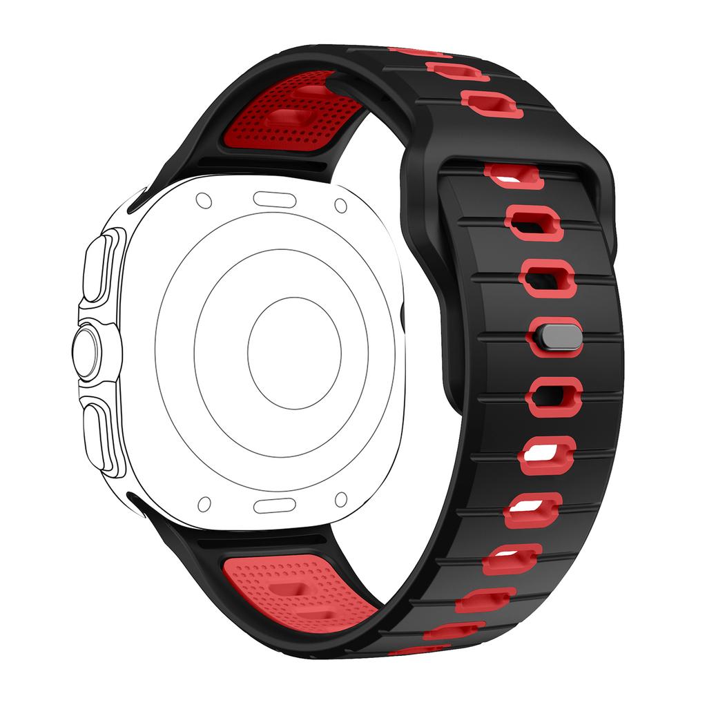 Silicone Strap with Horizontal Stripes for Galaxy Watch 7 Ultra sports strap breathable and comfortable Watch Band