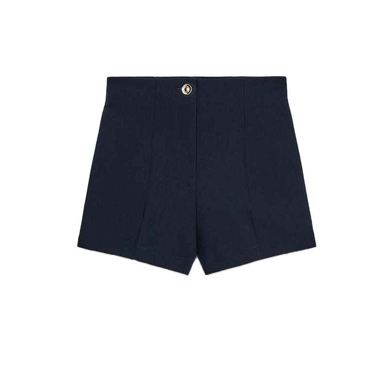 

Весенне-летняя новая женская одежда Золотая пуговица Декорация Простые и Универсальные Удобные А-силуэта С высокой талией Повседневные Шорты 2426600 Sea Blue L