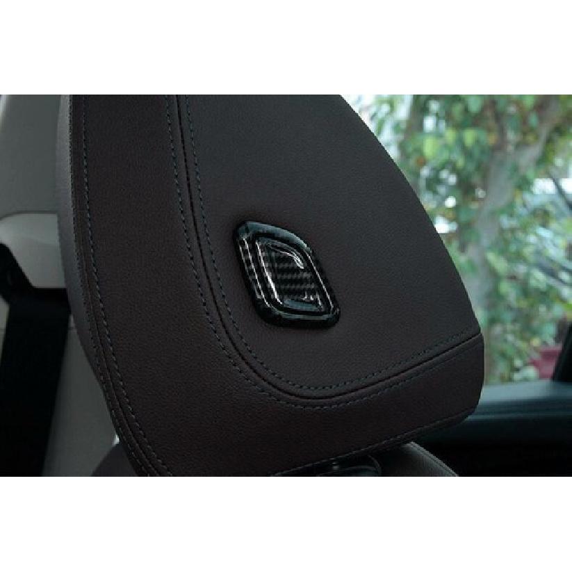 For BMW X3 G01 X4 2018-Carbon Fiber Seat Headrest Switch Button Cover Trim