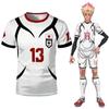 Anime Shidou Shirt Cosplay Costumes #13 Japan U20 Football Jersey Shidou Ryuusei Soccer Training T-Shirt 3D Printing