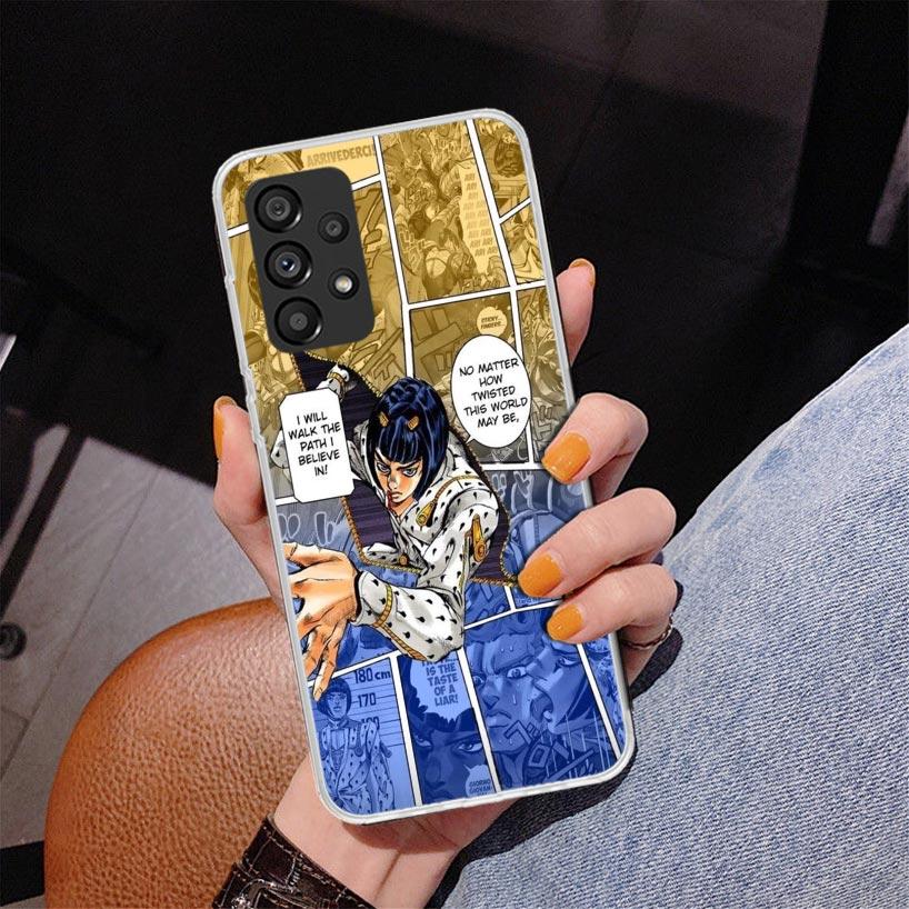 JoJo Adventure Bruno Buccellati Phone Case For Samsung Galaxy A52 A32 A22 A12 A51 A31 A50S A30S A20S A10S Note 20 Ultra 10 Plus