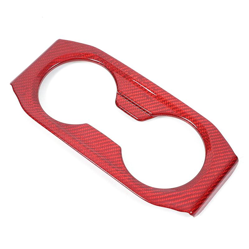 Real Carbon Fiber For BMW 5 Series G60 2025 Car Rear Tea Cup Holder Decorative Panel Sticker Car Interior Accessories