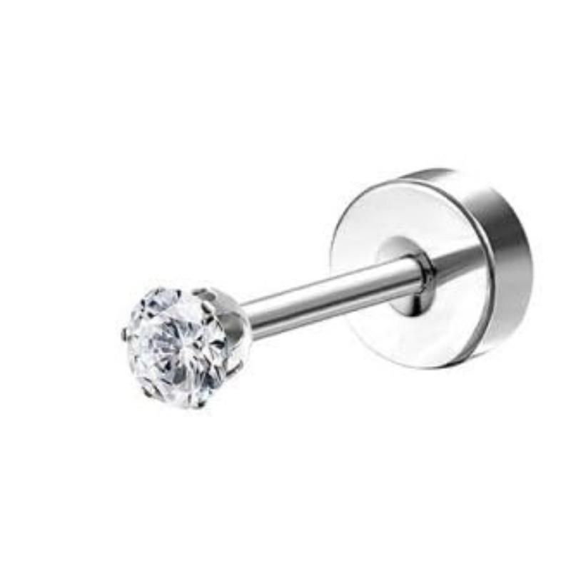 Bobisty 1pc Earrings for Sensitive Ears Surgical Stainless Steel Earrings for Women Dainty Flat Back Earring Stud Hoop Cartilage