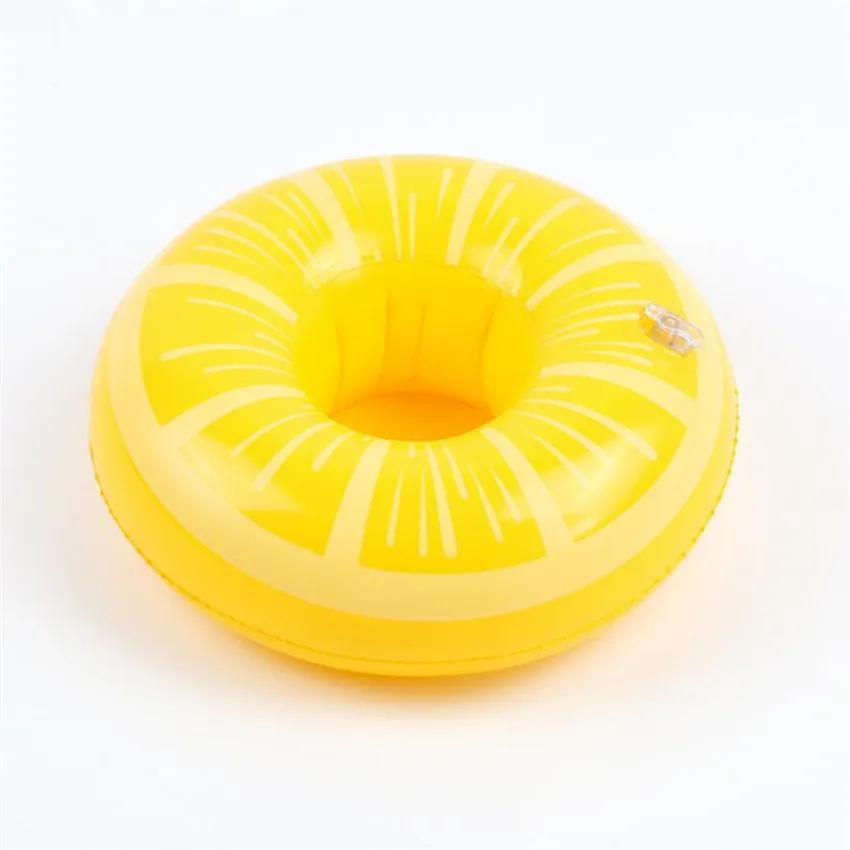Mini Water Coasters Floating Inflatable Cup Holder Swimming Pool Drink Float Toy Inflatable Circle Pool Coasters Swan Flamingo
