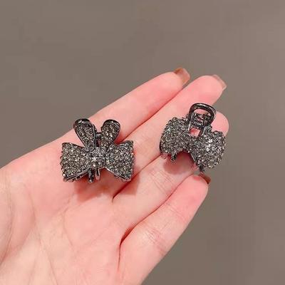 Pinza per capelli con fiocco in strass coreano
