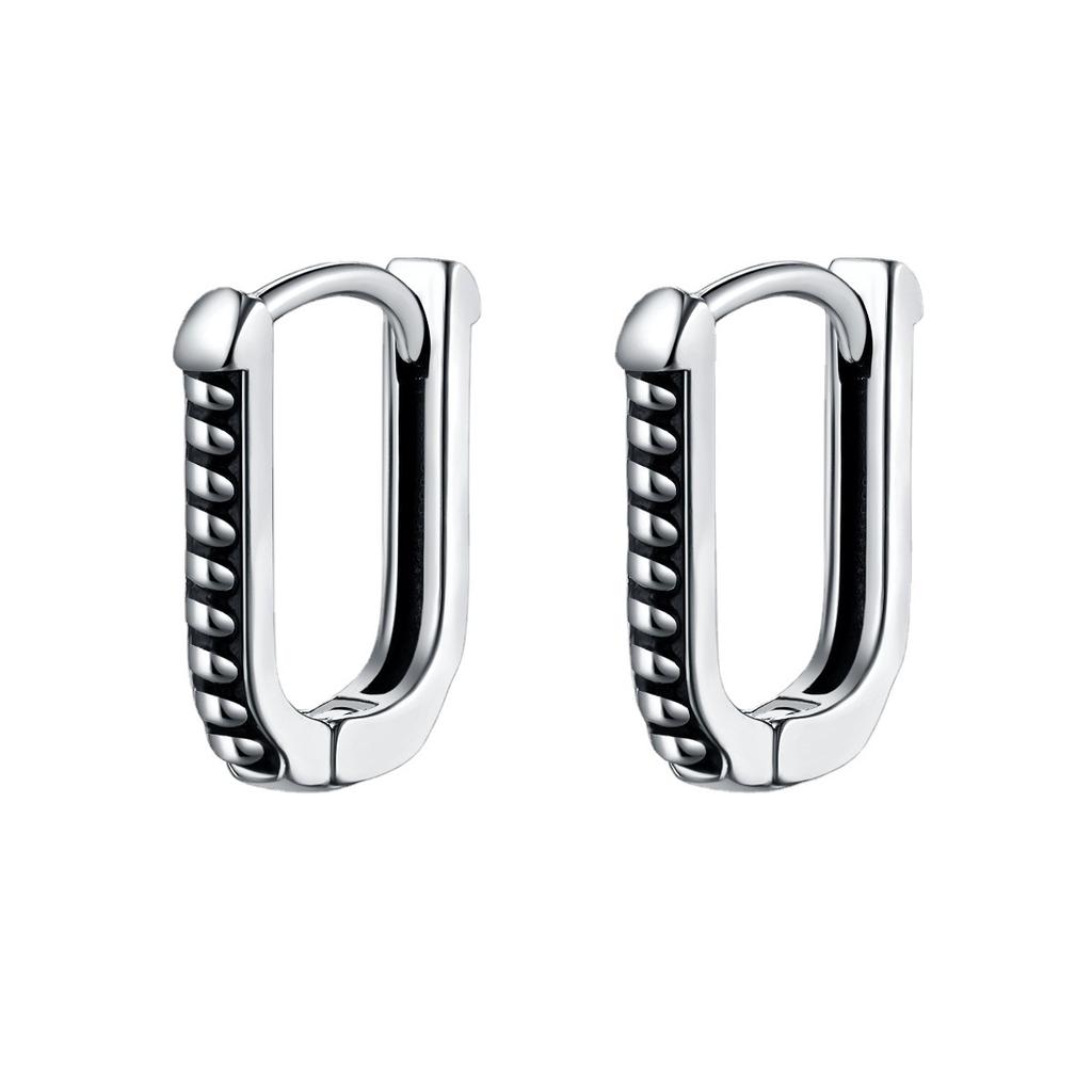 2 Stück/1 Paar Herrenohrringe Einzigartiges Design Kleine Creolen für Damen Edelstahl Vintage Farbe Punk Gothic Trend Schmuck