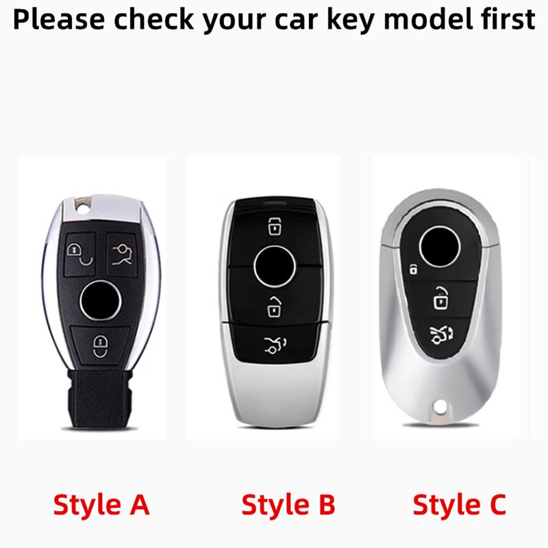 Plastic Car Key Case Remote Cover Shell Holder Styling For Mercedes Benz A B C E S Class S400L CLA CLS GLC GLE GLS EQE EQS GLA