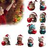 Acrylic Cat Design Ornaments Cartoon Pendant Charms for Keychain Bag Home Decoration Ideal Gift for Feline Fans On Christmas