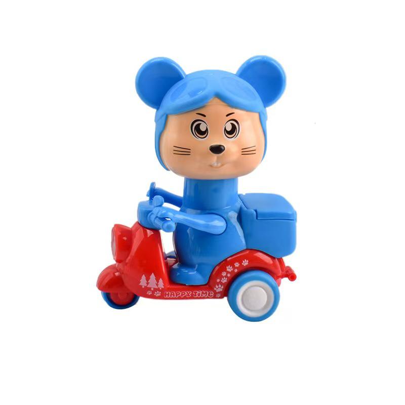 Little Duck Pull-Back Gliding Toy Motorcycle for Kids - Cartoon Educational Toddler Toy