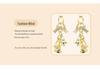 Christmas Hot Selling Women’s S925 Silver Wind Chime Earrings with 18K Gold Plated Ear Cuffs