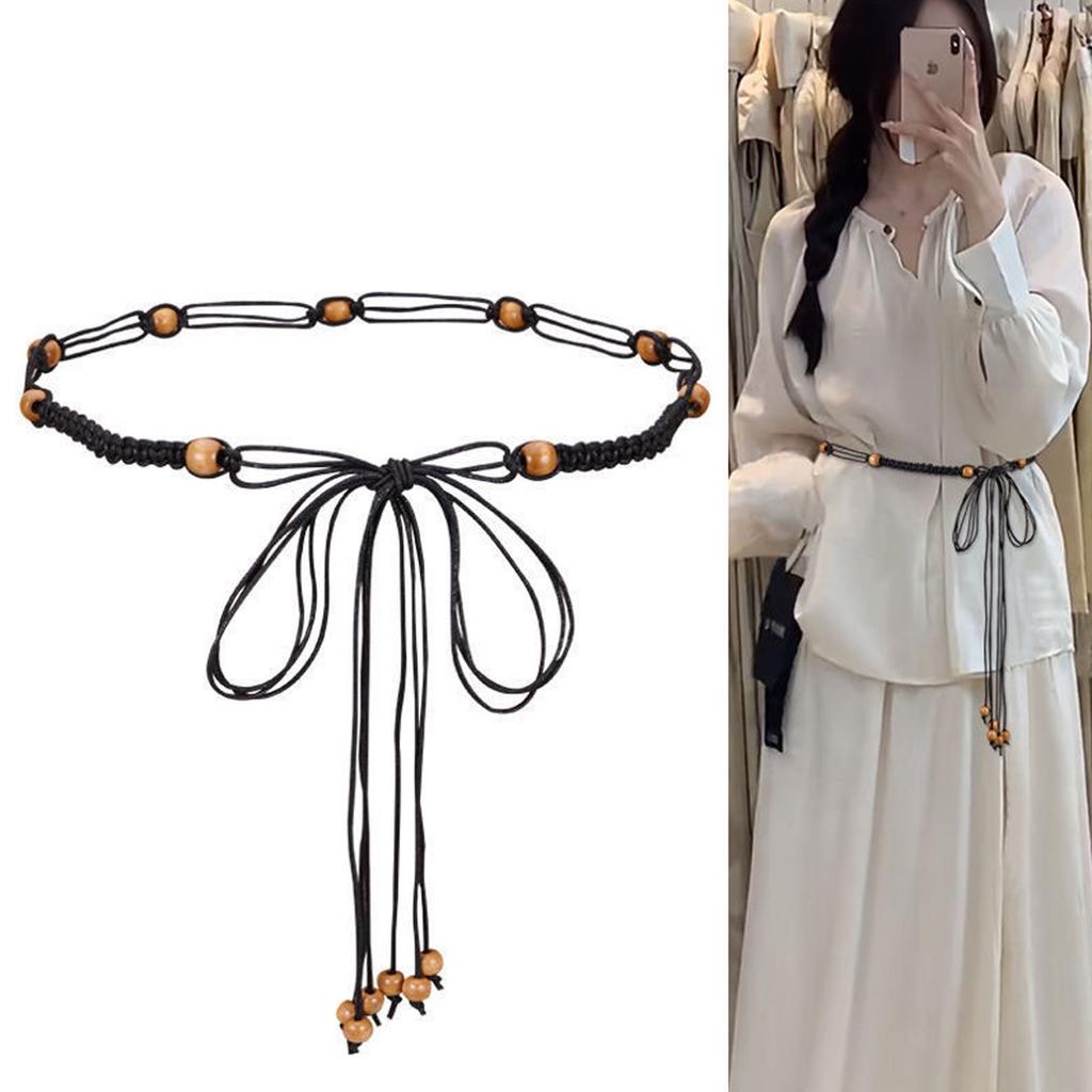 Böhmische geflochtene Taillenkette für Damen Herren Weicher Nylon Körperschmuck Perfekt für Festivals Strandoutfits