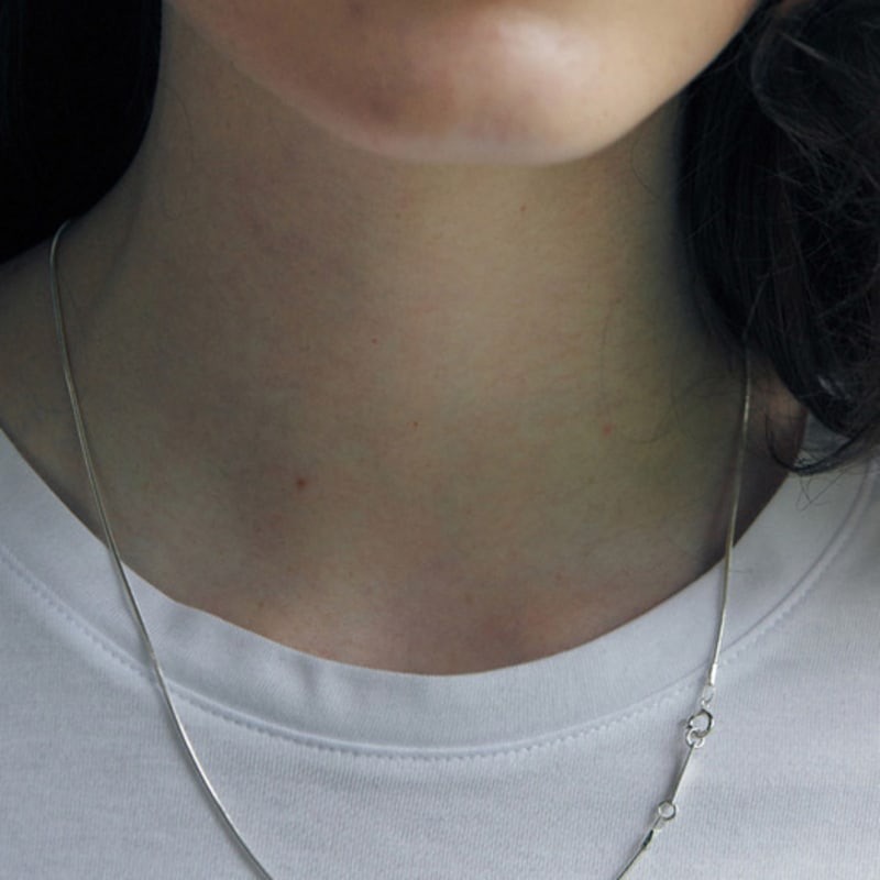 green [925 silver] Un.silver.138 / evening necklace (silver)