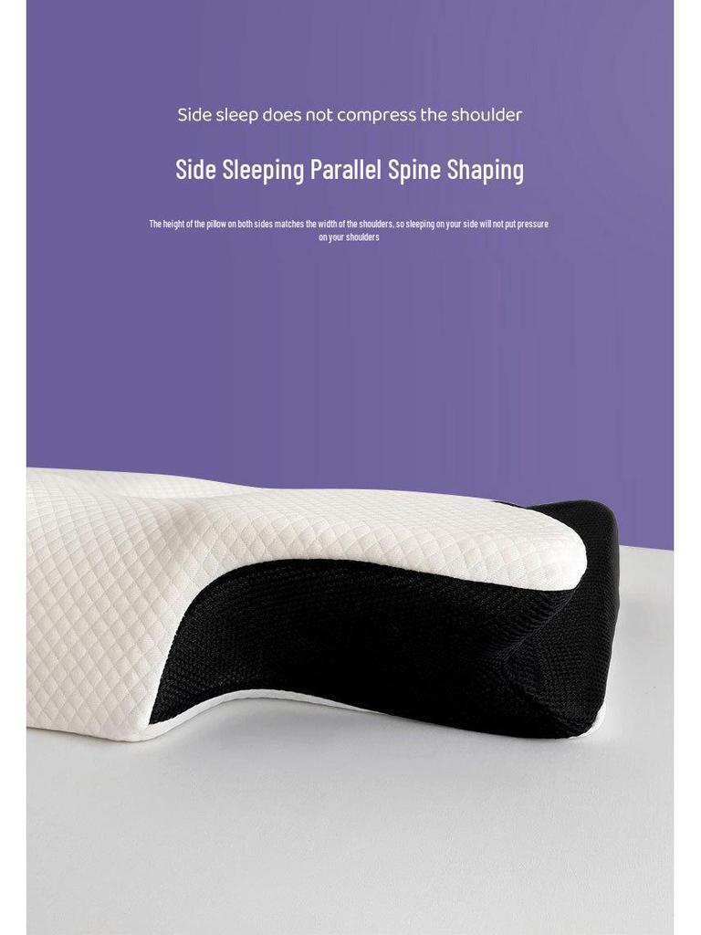 Butterfly Memory Foam Cervical Neck Support Pillow - Non-Collapsing Ox Horn Design