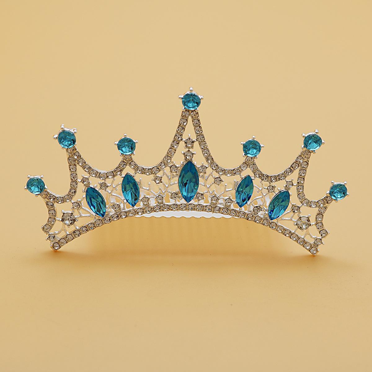 

Детская Корона Тиара Принцессы Стразы Корона Гребень Маленькая Девочка Золотой Гребень для Волос Корейская Заколка для Волос Высокого Класса