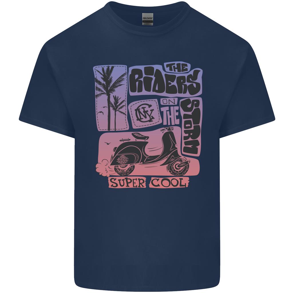 Scooter the Riders on the Storm Motorbike Unisexs Light Cotton TShirt