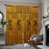 2pcs   2D Flat Party Window Curtains Ancient Egyptian Versatile Polyester  Without Electricity Birthday Party Applies To Bedroom