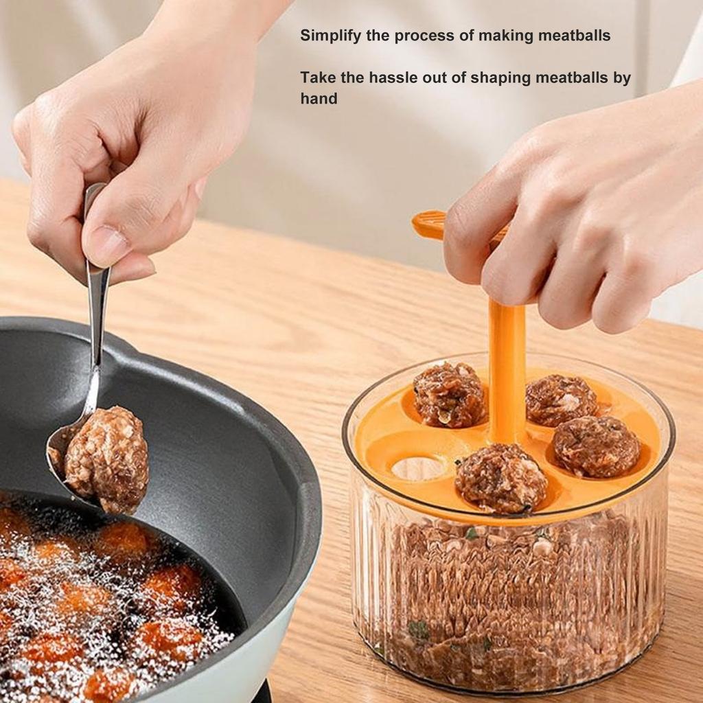 Ручна машина для фрикадельок Ручна машина для фрикадельок Прес-форма для 5 куль Кухонний екструдований інструмент для виготовлення фрикадельок Форма для фрикадельок