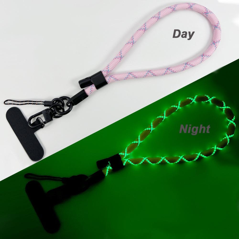 New Creative Handmade Luminous Phone Lanyard Anti-lost Removable Wrist Straps Wristband Adjustable Keychain Hanging Rope