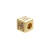 Gold-colored 8x8mm Square A-Z Letter Beads for DIY Handmade Bracelets, Earrings, and Jewelry Accessories Model:VZ246B