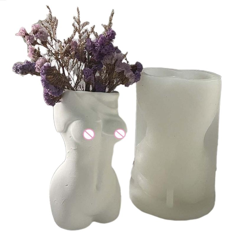 3D Body Mold Sexy Model Body Stand Ornaments Resin Mold Female Torso Silicone Mold for DIY Home Decoration Craft Making