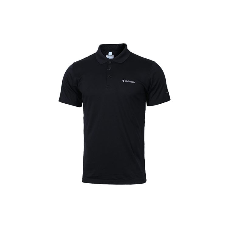 T-shirt Polo Manches Courtes Tricoté Logo Uni Columbia Hommes Hauts Noir AE6082-010 M black
