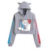 Zero Two Darling in the Franxx Anime Cropped Hoodie