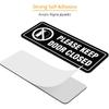 4 Pack- Please Keep Door Closed Signs Self-Adhesive, 8x3Inch Acrylic Keep Door Closed Sign for Business Store, Shop, Cafe, Office, Restaurant